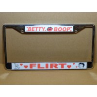 Betty Boop License Plate Frame Metal Flirt Design